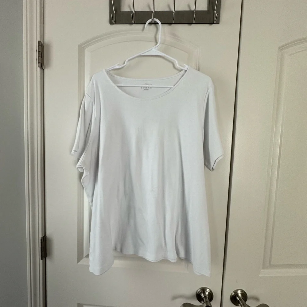 The Outfitters by Lands’ End Royal Blue and White Short Sleeve Tees 3x - Picture 6 of 16